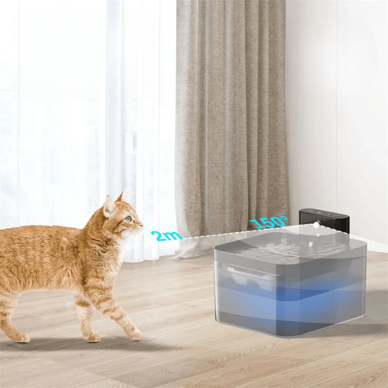 Fontaine à eau avec capteur sans fil avancé pour une meilleure expérience adaptée aux chats