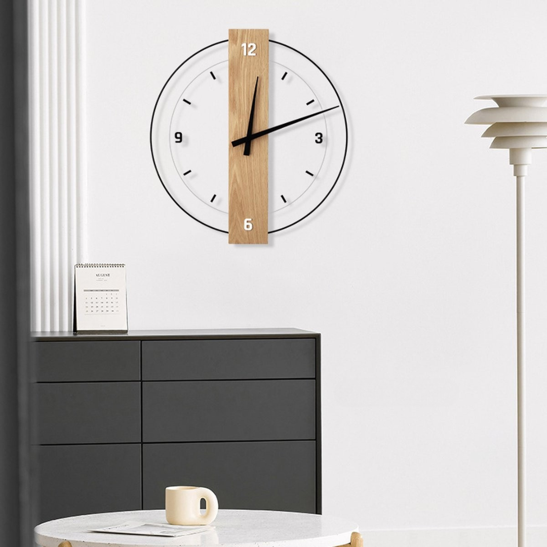 Aurra – Grande horloge murale silencieuse pour une décoration élégante de salon