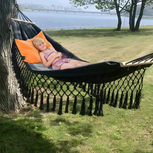 Velri - Hamac en coton bohème confortable de luxe pour une relaxation ultime