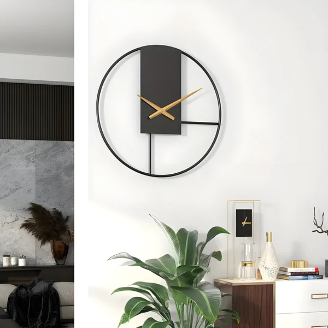 Aurum - Horloge Murale Minimaliste Élégante | Design Silencieux Stylé et Apaisant