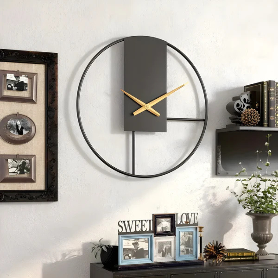 Aurum - Horloge Murale Minimaliste Élégante | Design Silencieux Stylé et Apaisant