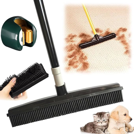 Enlève-poils d'animaux polyvalent avec caoutchouc naturel pour toutes surfaces