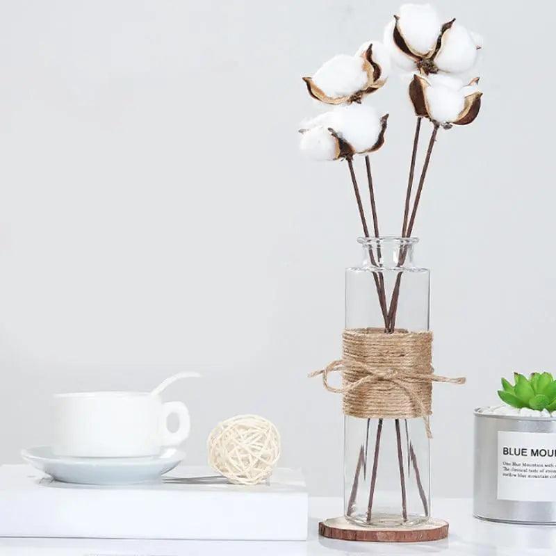 Vase en verre minimaliste - Décoration de table élégante