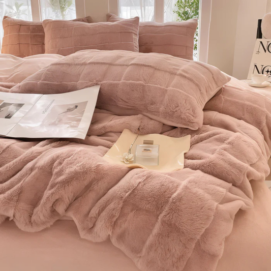 Confort Ultime : Housse de Couette en Polaire Douce de Luxe 155x220 pour des Nuits Chaudes et Confortables Toute l'Année