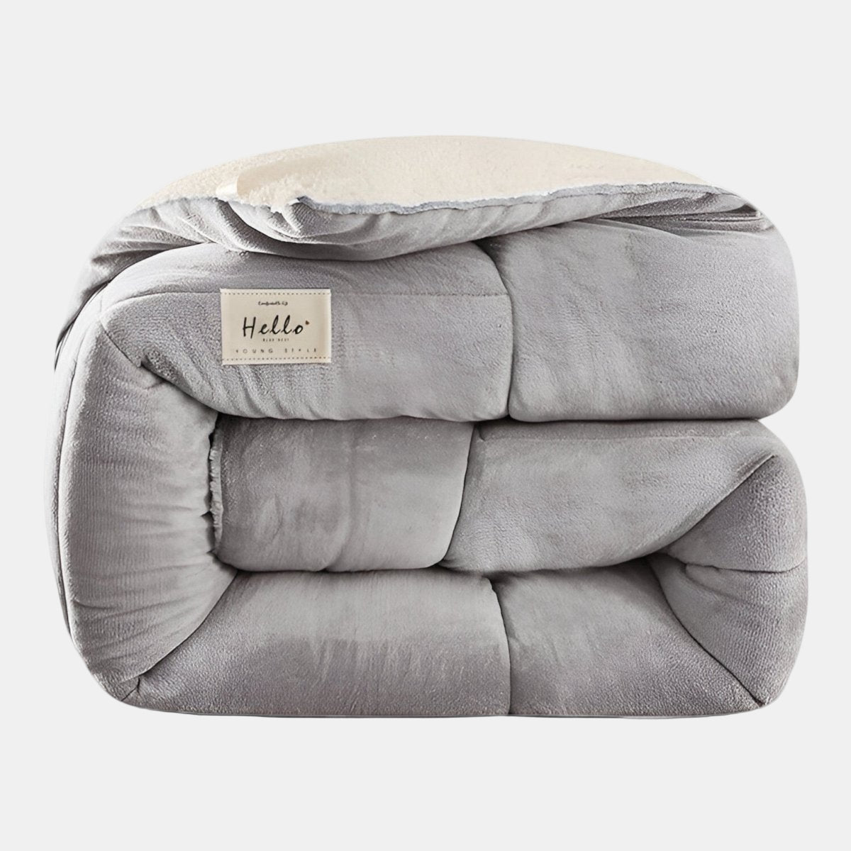 Couverture de chambre luxueuse double face en velours de lait et laine d'agneau pour des nuits chaudes et confortables