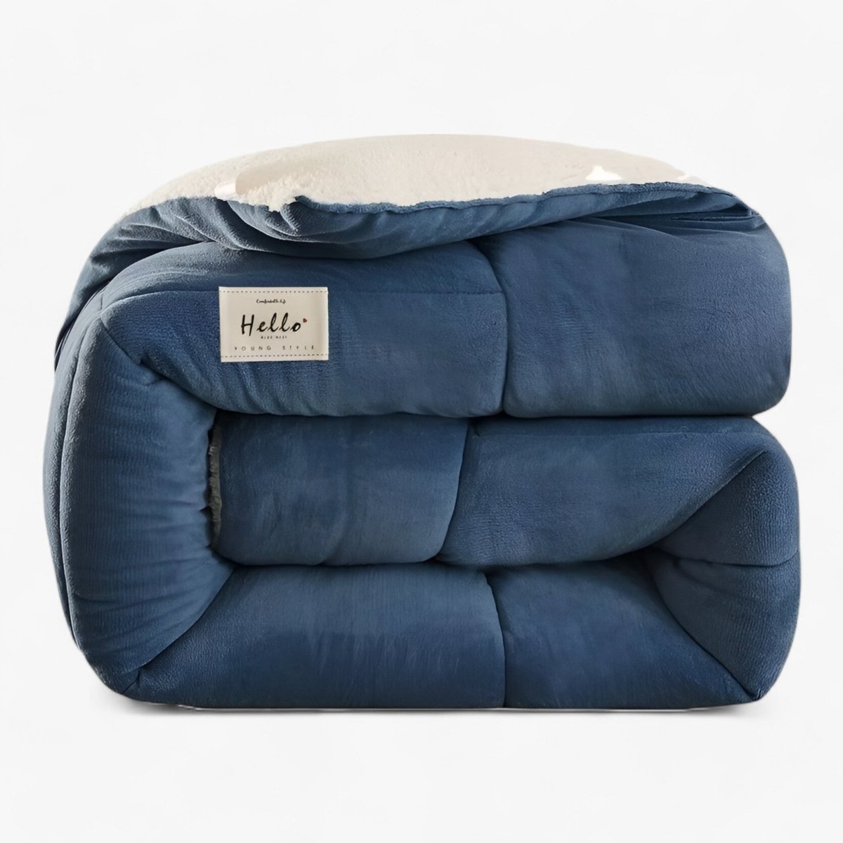 Couverture de chambre luxueuse double face en velours de lait et laine d'agneau pour des nuits chaudes et confortables