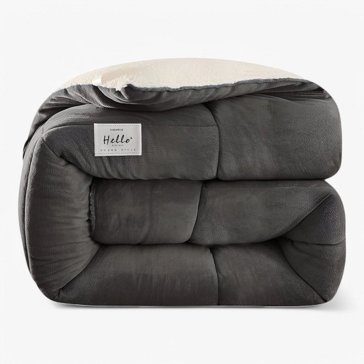 Couverture de chambre luxueuse double face en velours de lait et laine d'agneau pour des nuits chaudes et confortables