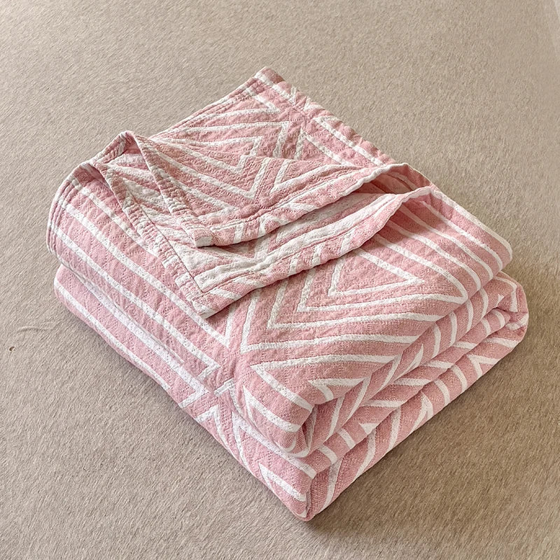 Couette japonaise légère et respirante à trois couches en coton - Jeté de lit élégant et confortable