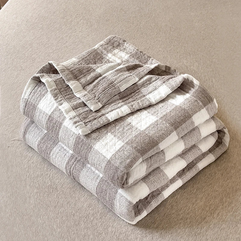 Couette japonaise légère et respirante à trois couches en coton - Jeté de lit élégant et confortable
