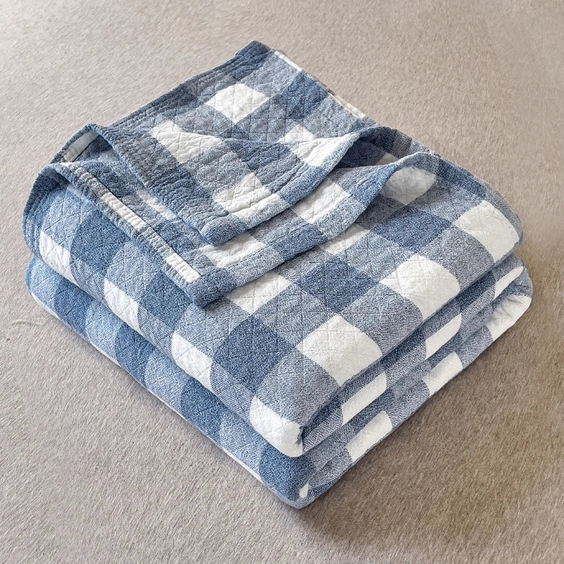 Couette japonaise légère et respirante à trois couches en coton - Jeté de lit élégant et confortable