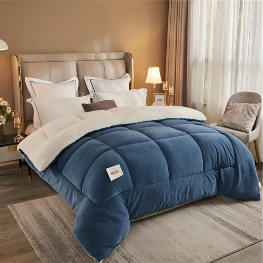 Ensemble de literie en polaire de luxe 155x220 cm – Confort ultime, doux et chaud pour une nuit douillette