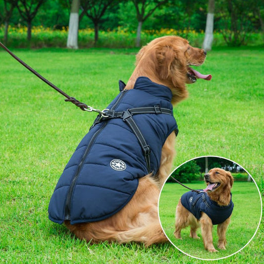 Manteau de chien de luxe imperméable avec isolation confortable pour une chaleur supplémentaire