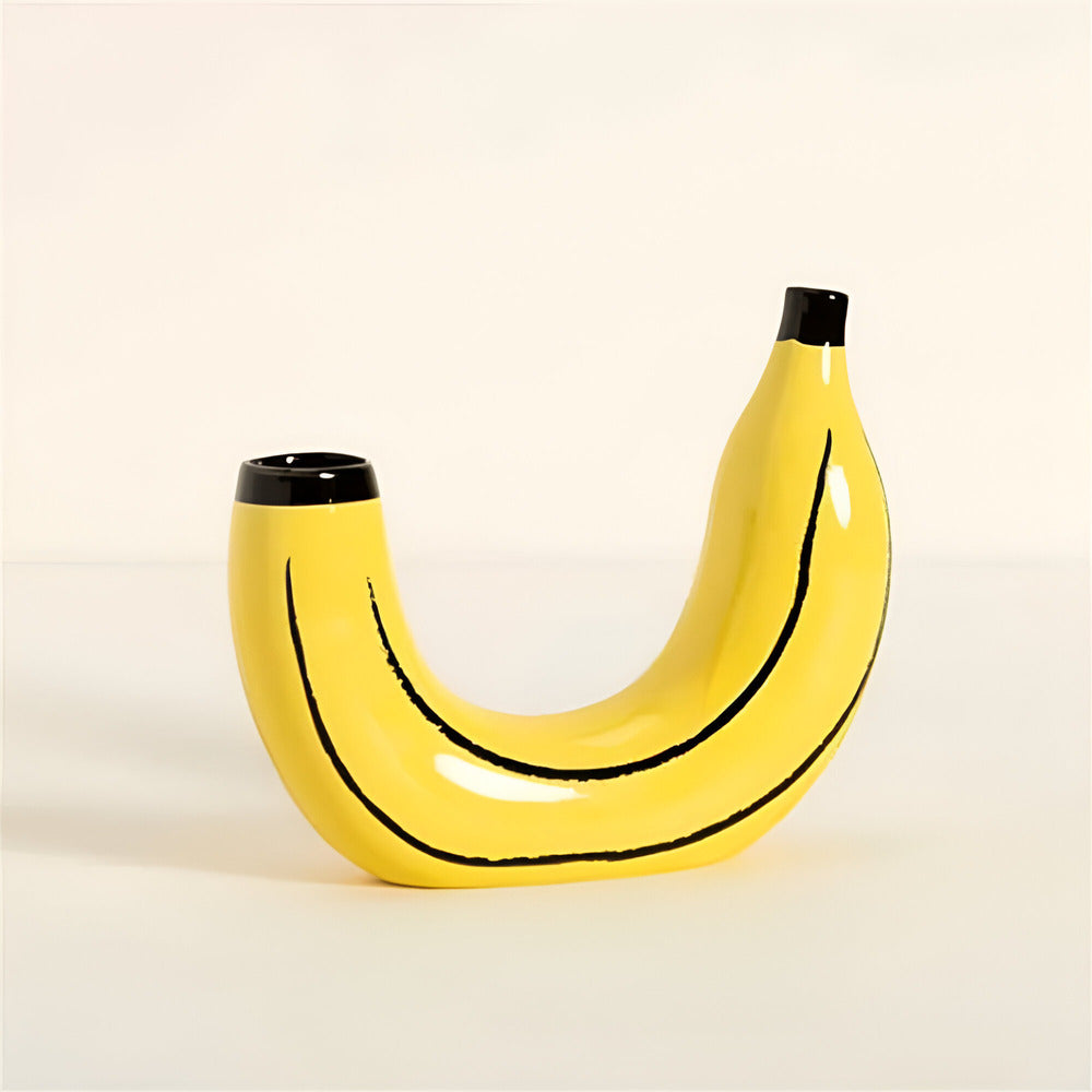 Seralith - Vase décoratif moderne unique en forme de banane pour intérieurs élégants