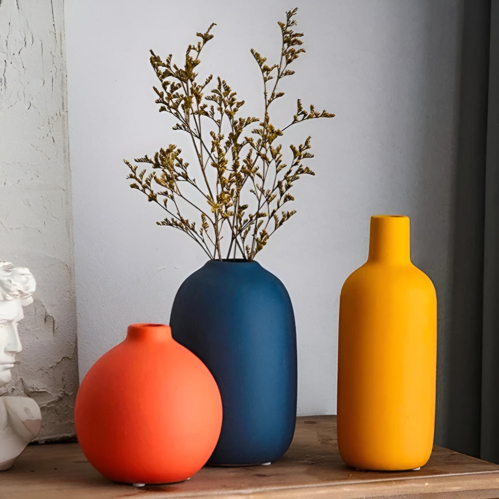 Astraelle - Vase en céramique scandinave élégant au style minimaliste pour une atmosphère moderne