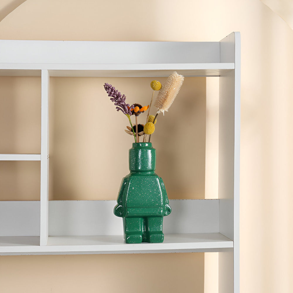 Larissa - Pot de plante tressé au design robot moderne pour une touche unique de jardin