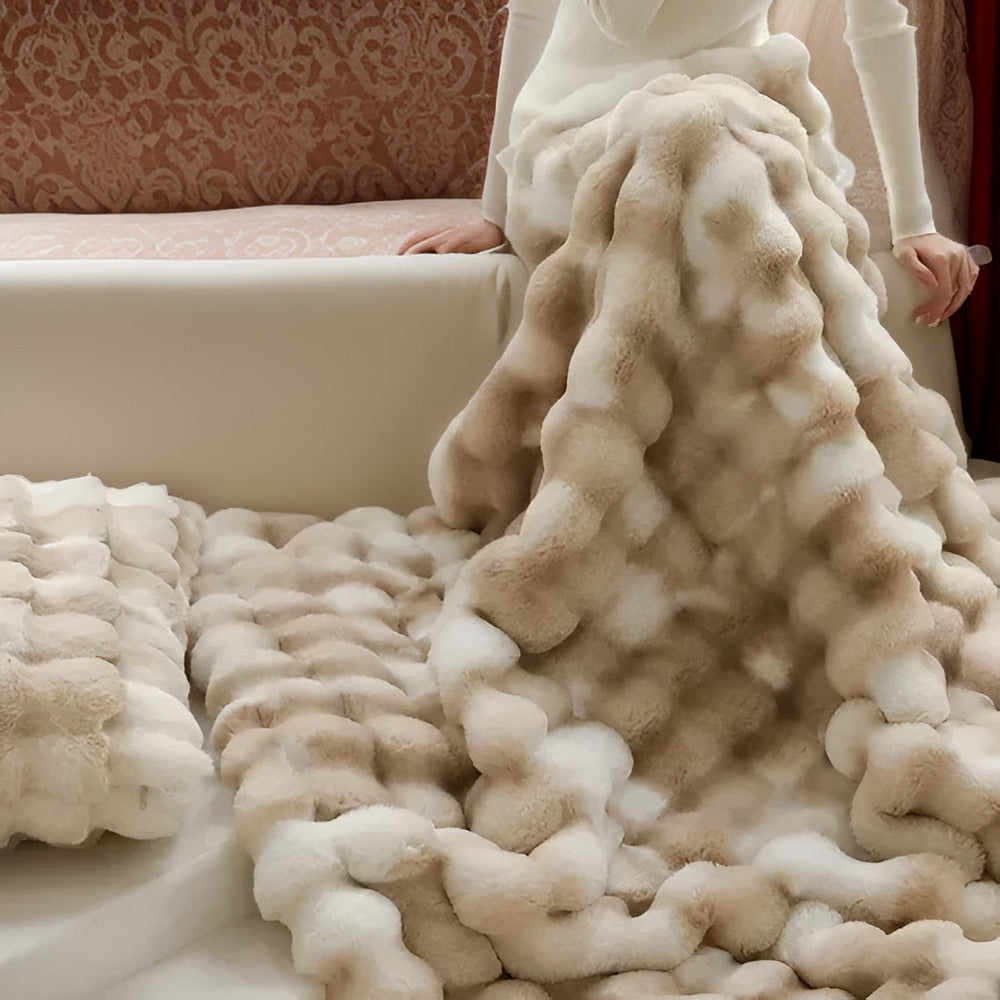 Couverture en polaire douillette et moelleuse – Super douce, chaude et élégante pour un confort supplémentaire