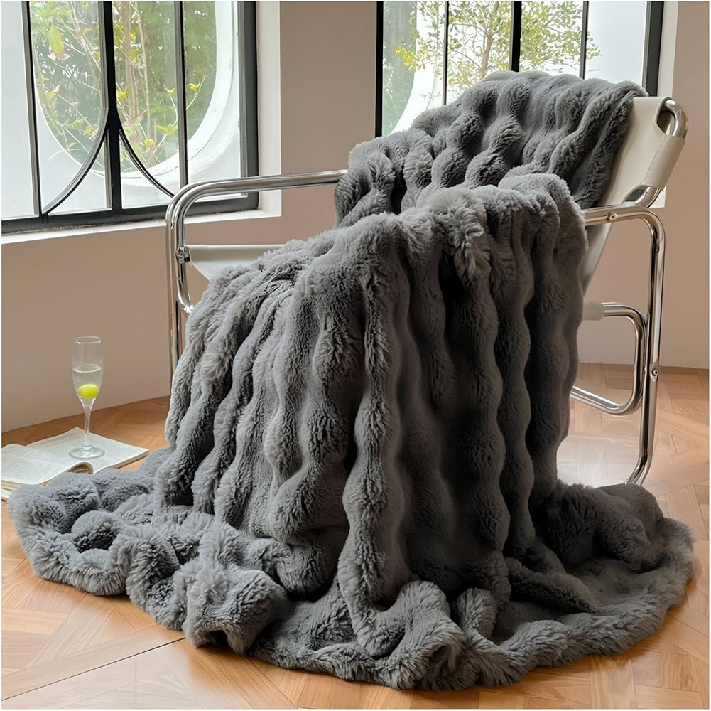 Couverture en polaire douillette et moelleuse – Super douce, chaude et élégante pour un confort supplémentaire