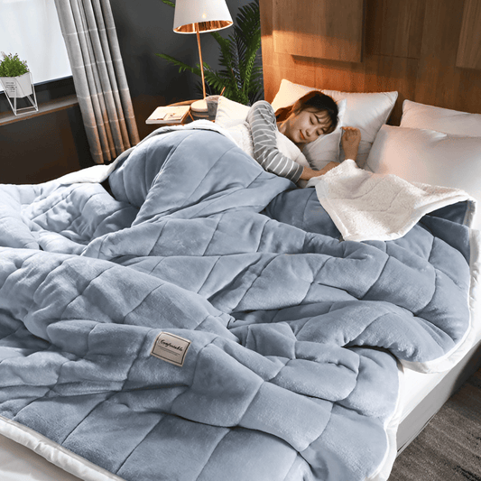 Couverture en polaire Sherpa douillette – jeté ultra doux, chaud et luxueux pour lit et canapé