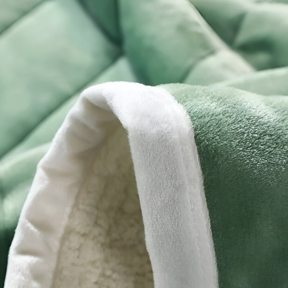 Couverture en polaire Sherpa douillette – jeté ultra doux, chaud et luxueux pour lit et canapé