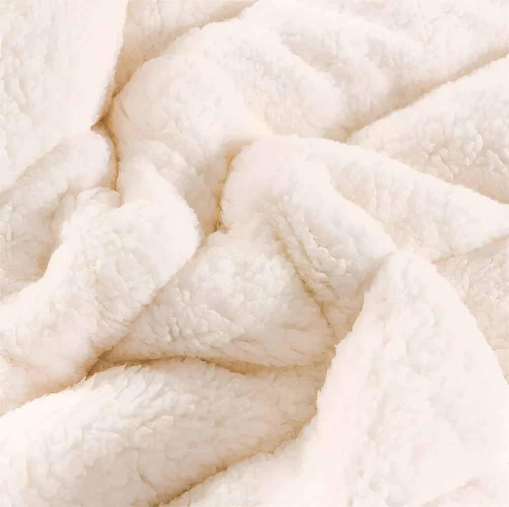 Couverture en polaire Sherpa douillette – jeté ultra doux, chaud et luxueux pour lit et canapé