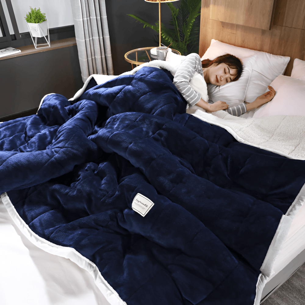 Couverture en polaire Sherpa douillette – jeté ultra doux, chaud et luxueux pour lit et canapé