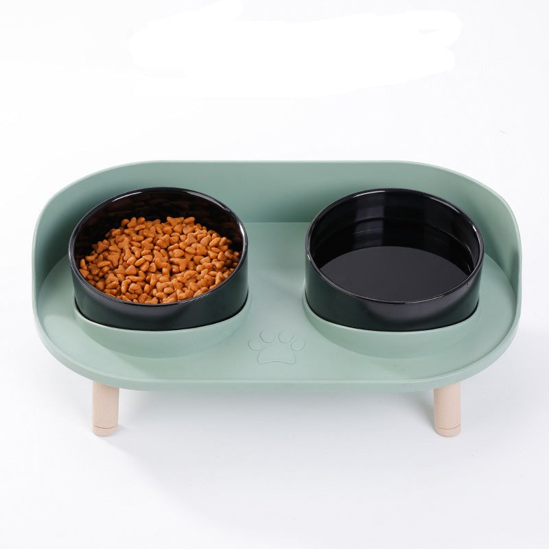 Station d'alimentation de luxe pour grands chiens avec base antidérapante pour un repas facile