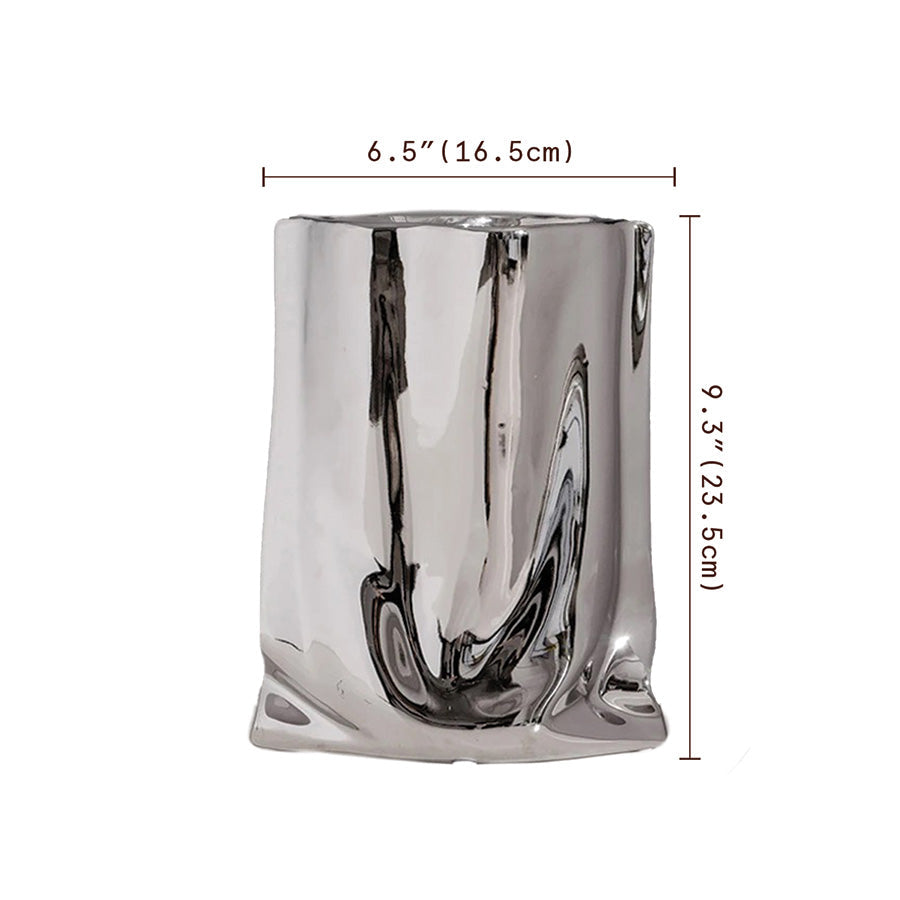 Vase à fleurs plissé élégant | Décoration contemporaine parfaite pour toutes vos pièces