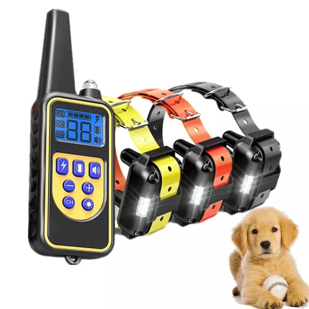 Collier d'entraînement pour chien étanche avec batterie rechargeable – entraînement facile et efficace