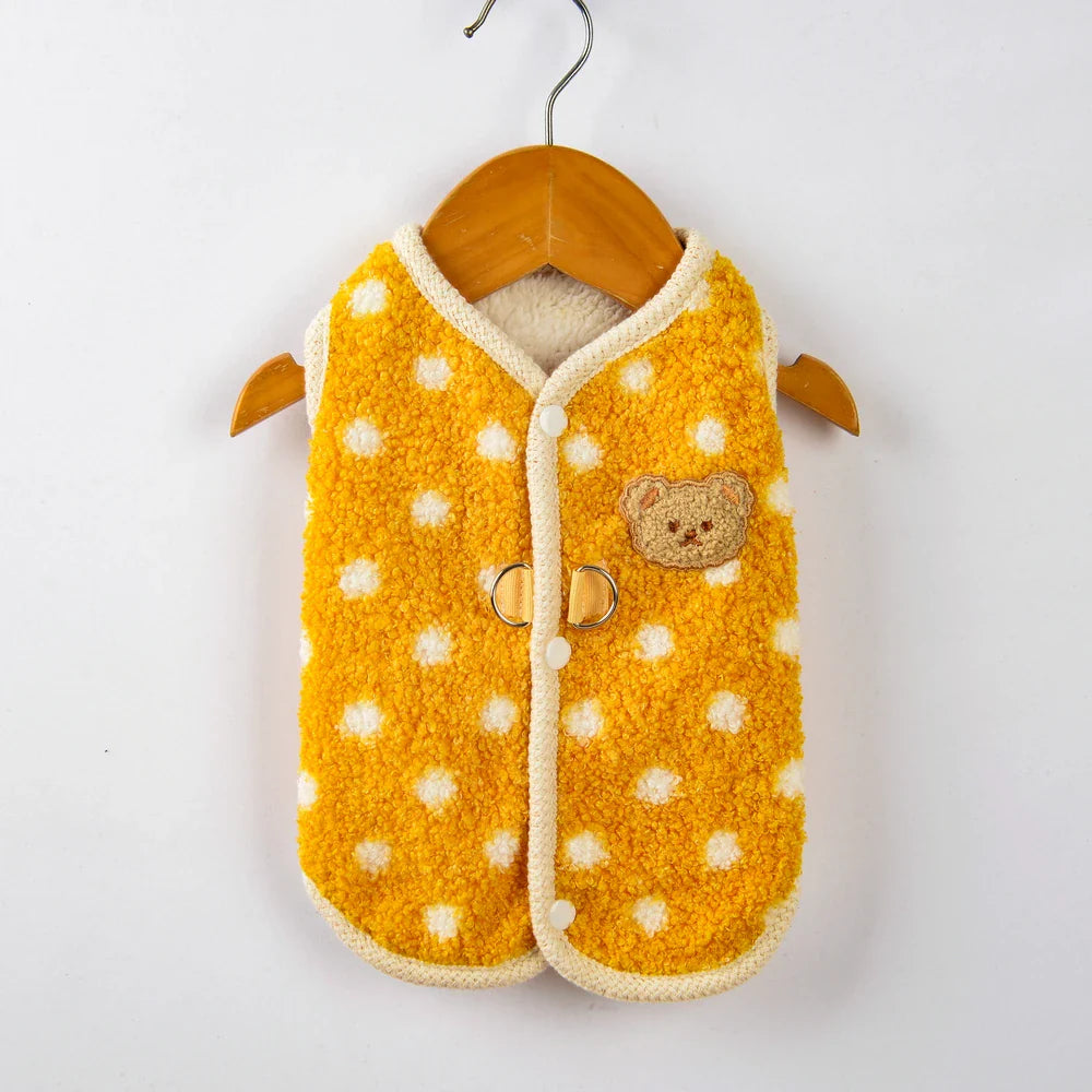 Manteau en polaire de confort luxe pour bouledogue français et chihuahua pour une protection chaude