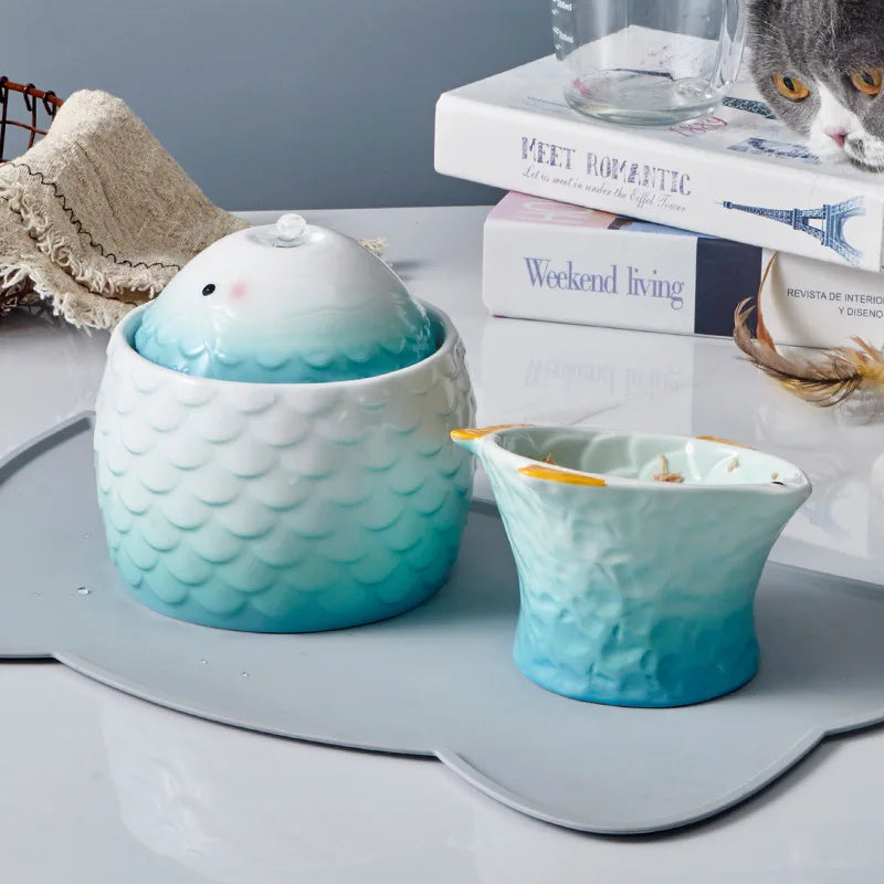 Fontaine à eau en céramique de luxe pour animaux - Plaisir de boire frais et sain