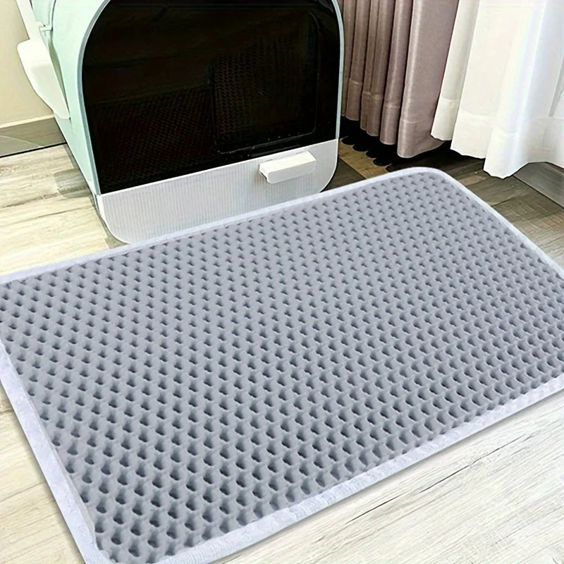 Tapis de litière pour chat de luxe avec fonction griffoir intégrée pour une protection supplémentaire