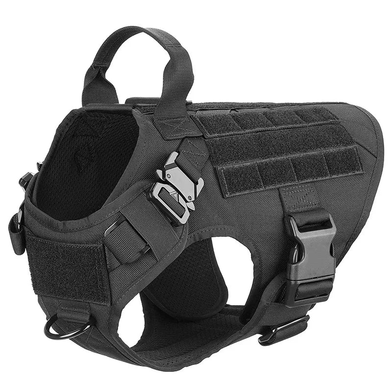 Harnais tactique confortable pour chien avec laisse pour une promenade sûre et élégante