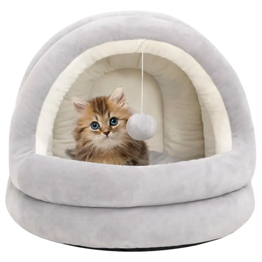 Grotte en peluche confortable pour animaux de compagnie pour des câlins amusants