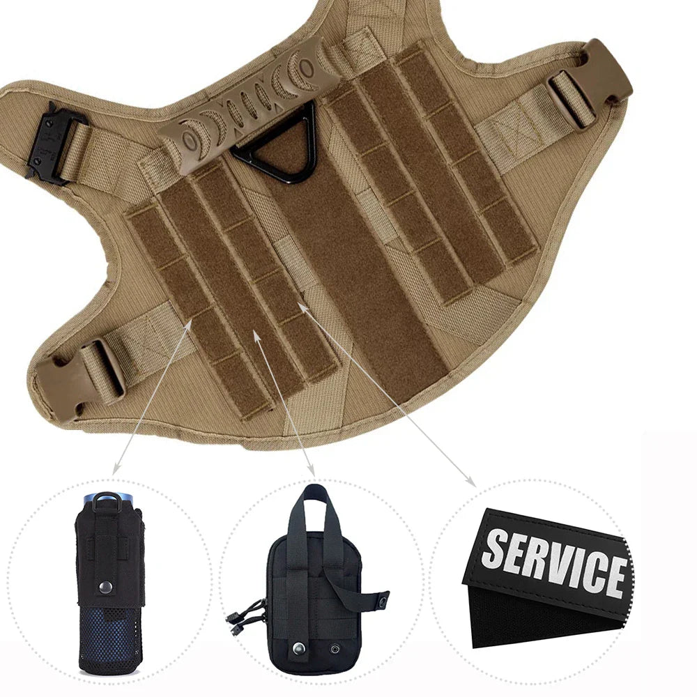 Harnais tactique confortable pour chien avec laisse pour une promenade sûre et élégante