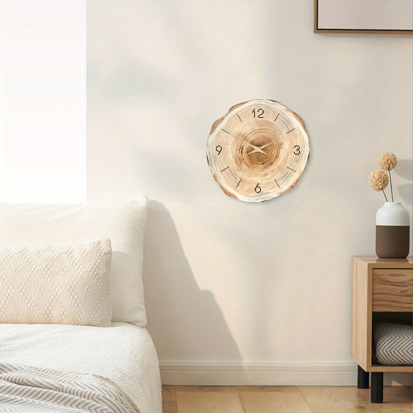 Galatea - Horloge murale en bois moderne élégante pour un espace de vie stylé