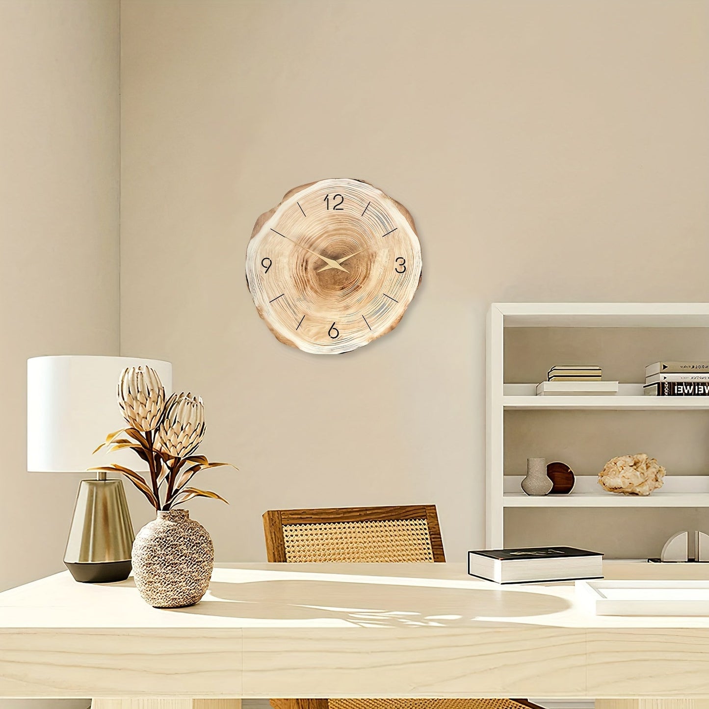 Galatea - Horloge murale en bois moderne élégante pour un espace de vie stylé