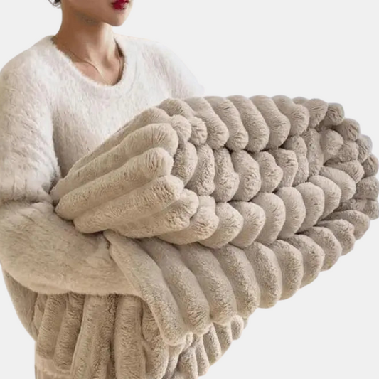 Couverture en polaire ultra douce Ultimate Comfort Luxe avec fausse peau de mouton de haute qualité pour des câlins chaleureux et une ambiance cosy