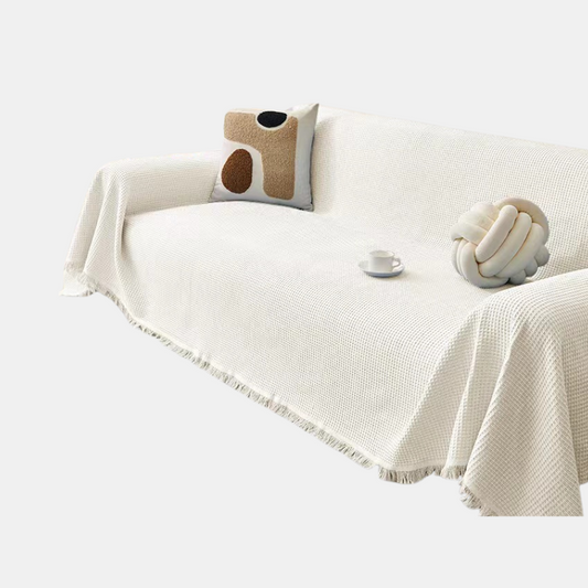 Housse de canapé élégante en coton respirant - Protecteur de meubles durable et tendance