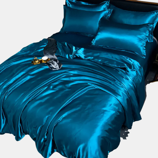 Draps de lit soyeux luxueux | Confort respirant, doux et élégant pour la chambre à coucher