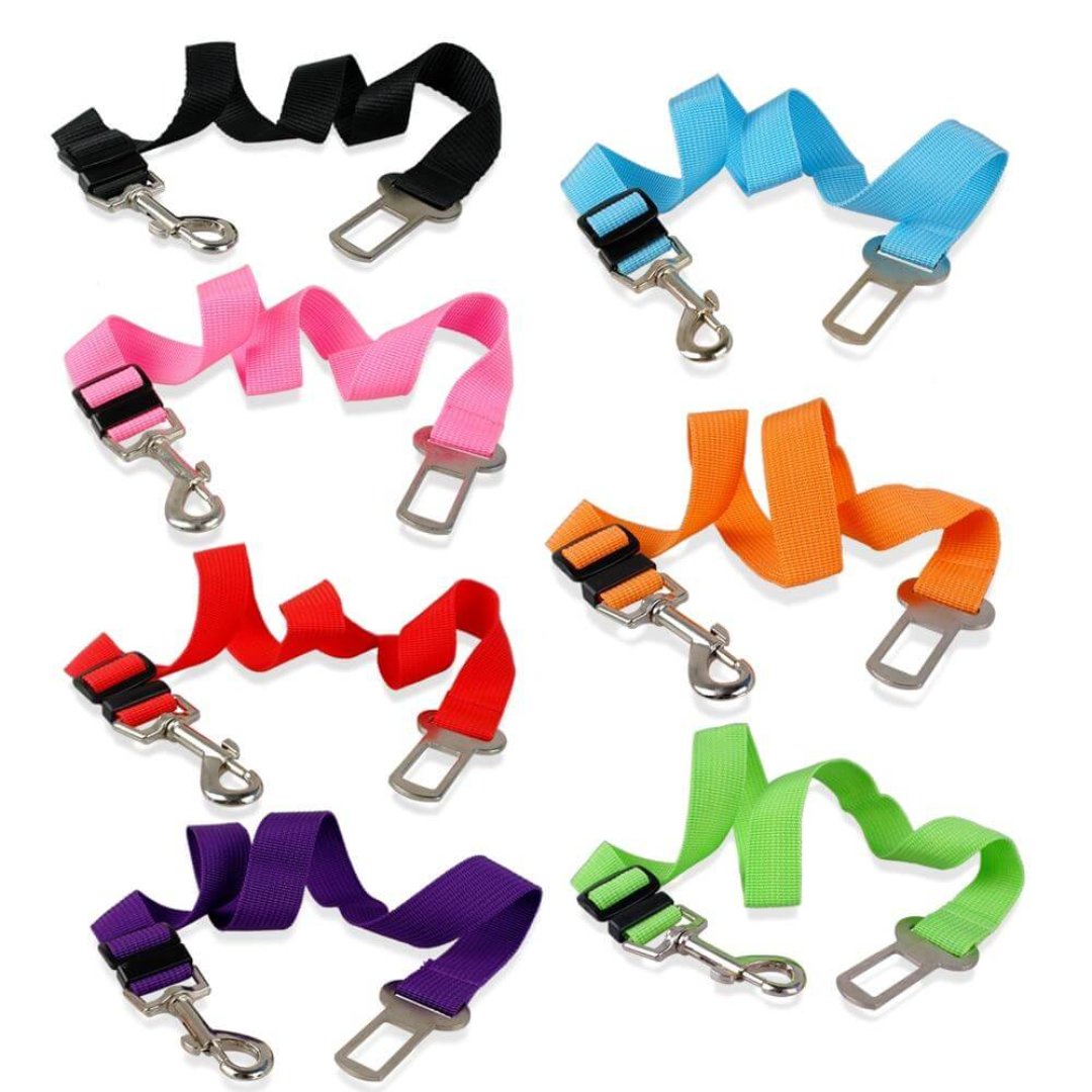 Ceinture de sécurité réglable pour chien avec fermoir rotatif à 360° pour un trajet confortable et sûr