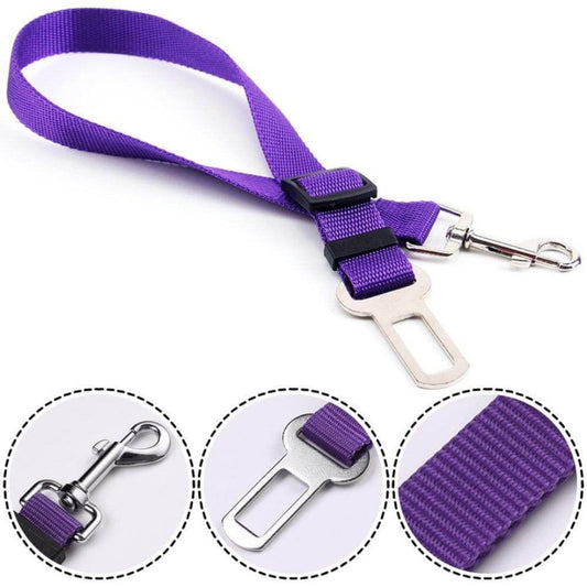 Ceinture de sécurité réglable pour chien avec fermoir rotatif à 360° pour un trajet confortable et sûr