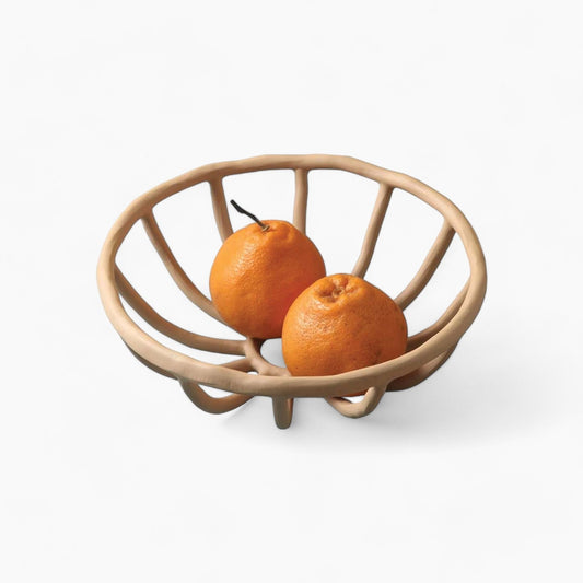 Bol à fruits en résine élégant et sculpté pour une présentation raffinée