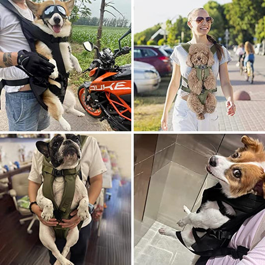 Sac à dos polyvalent pour chien mains libres pour un transport facile et confortable