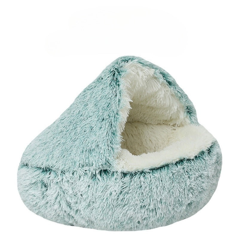 Coussin rond pour chat | Panier d'hiver de luxe et sac de couchage pour chats confortables