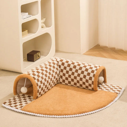 Tunnel de jeu et maison de luxe pour chat