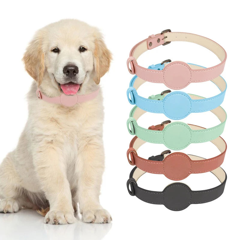 Collier pour chien élégant avec support Airtag intégré pour un suivi optimal
