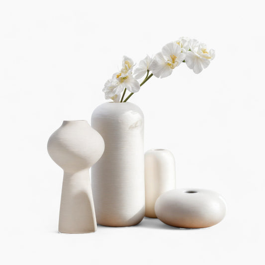 Vase en céramique fait main Blanche