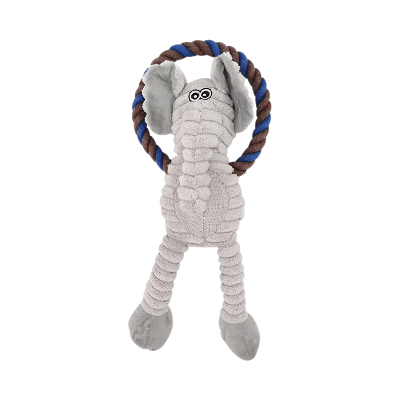 Jouet pour chien en velours côtelé de luxe avec couineur pour plus de plaisir