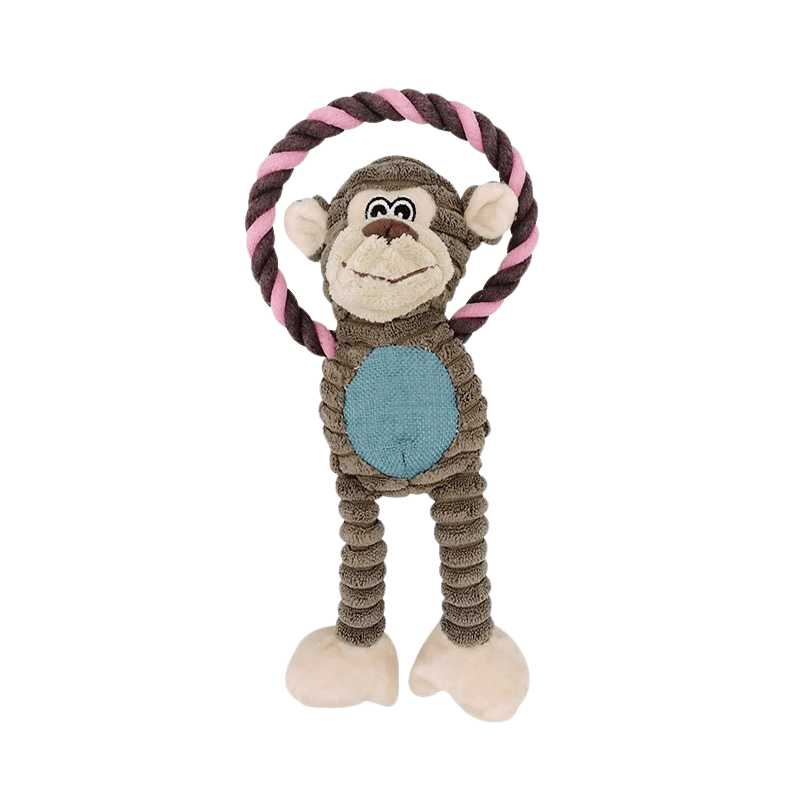 Jouet pour chien en velours côtelé de luxe avec couineur pour plus de plaisir