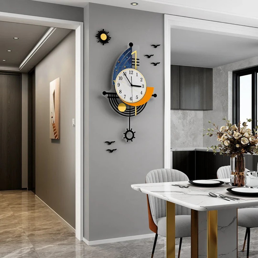 Clova - Grande horloge murale bateau à voile pour une touche nautique dans la maison